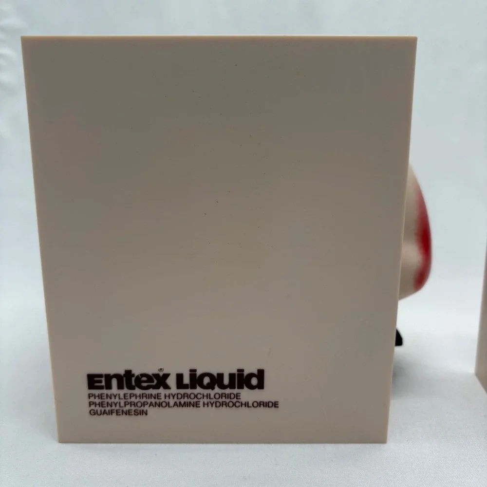 Kitschy Tissue Box Holders Funny Pharmaceutical Advertising Face Entex Plastic